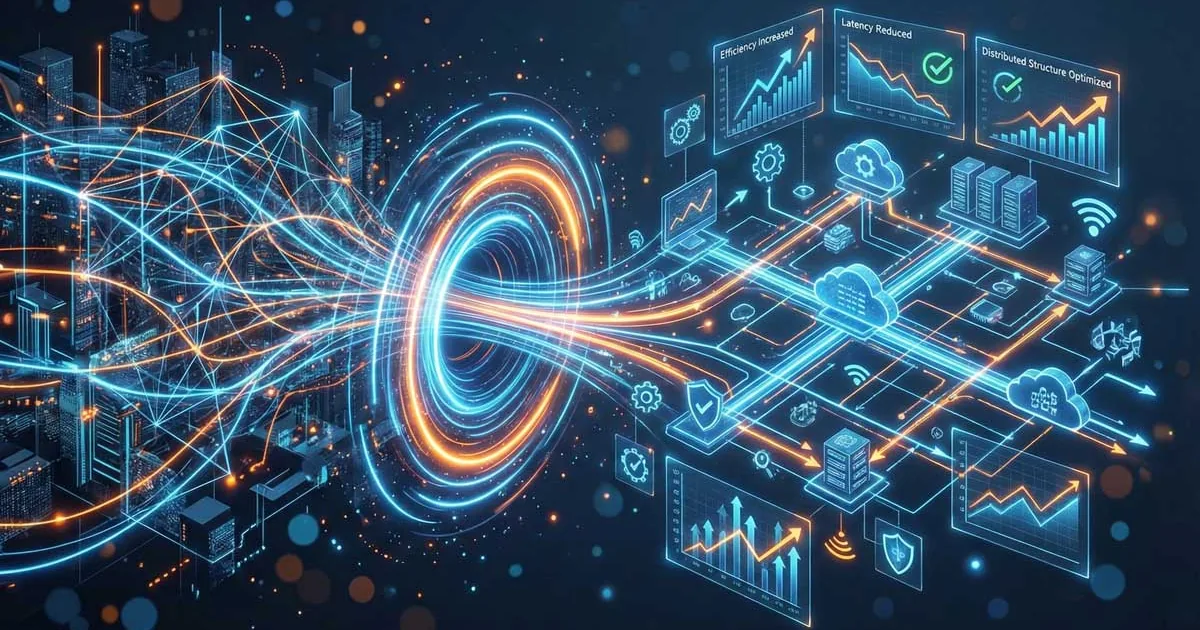 Network Architecture Optimization: Efficiency of Distributed Structures